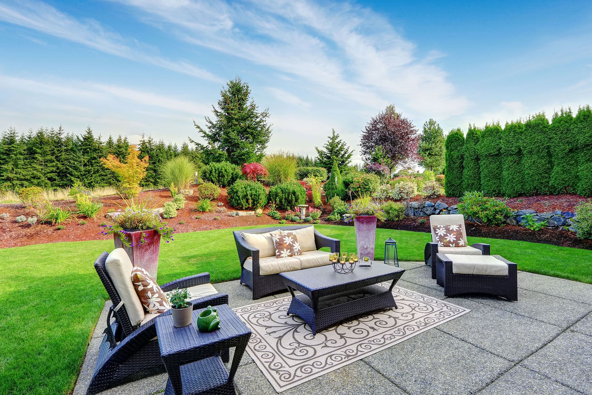 Custom patio installed by YardWorks